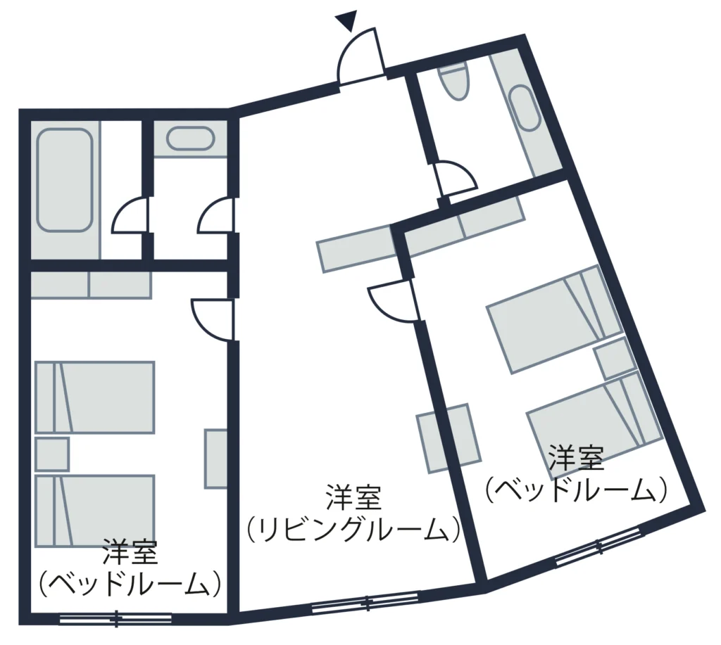軽井沢ファミリースイート間取り