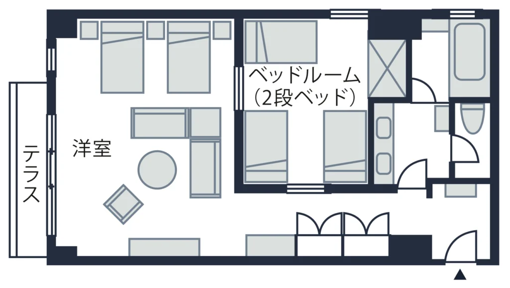 山中湖キャビンルーム間取り