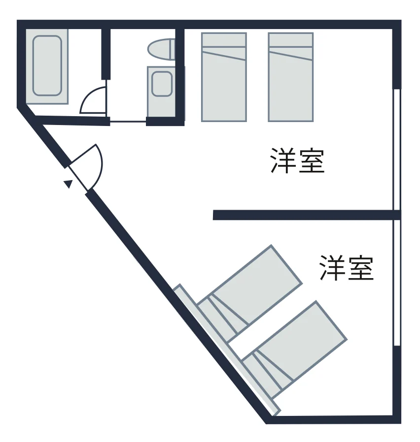 箱根洋室ファミリー間取り