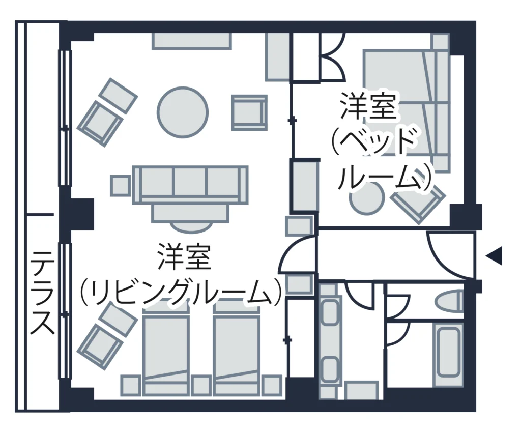 山中湖ファミリースイート洋室間取り