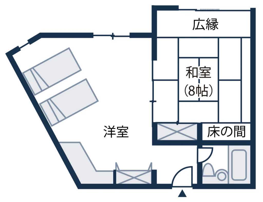 日光セミスイートルーム間取り