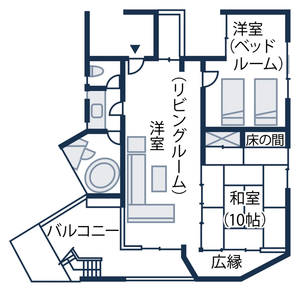 ロイヤルスイート・クラウンスイート間取り